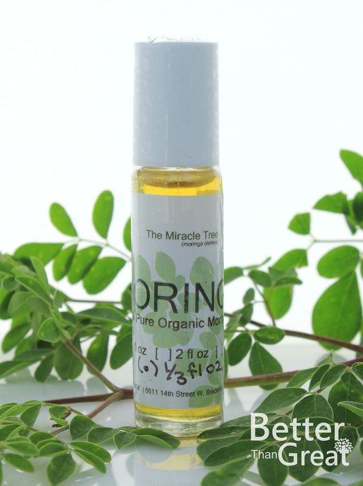 Pure Moringa Oil | On-The-Go 1/3oz Roller-Ball Bottle